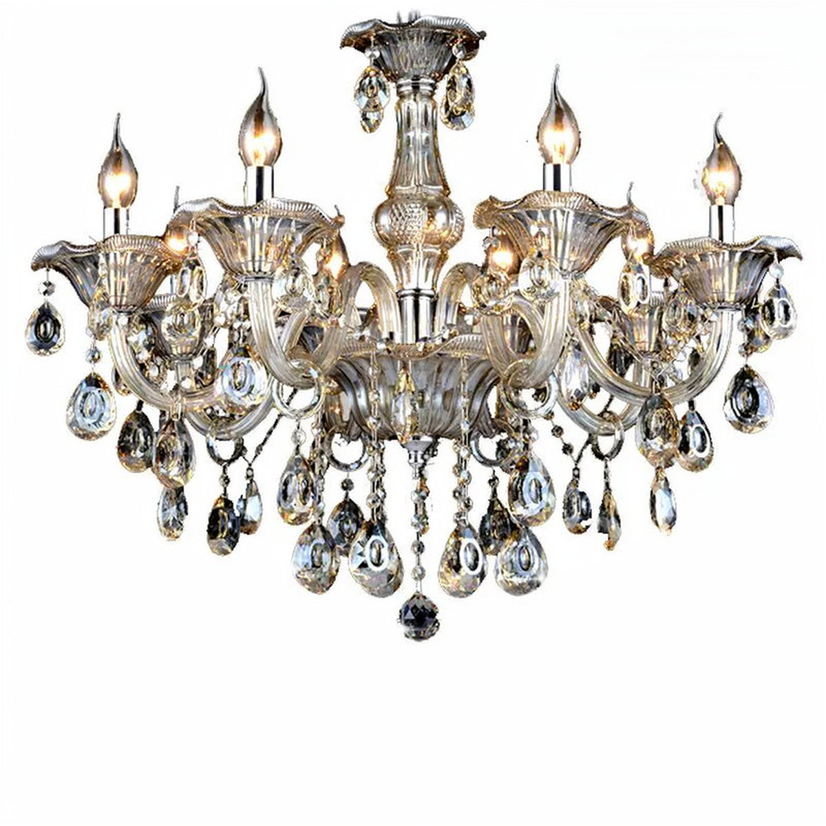 AM0778 — European Candle Crystal Chandelier for Retail Spaces & Gym Spaces