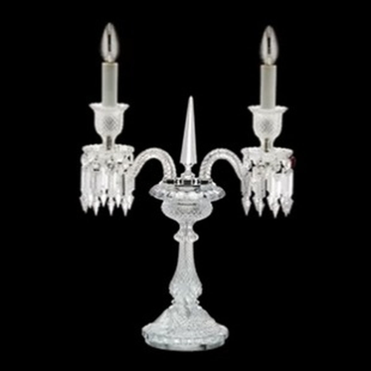 AM0753 — Mediterranean Candle Crystal Glass Table Lamp for Living Rooms & Bedrooms