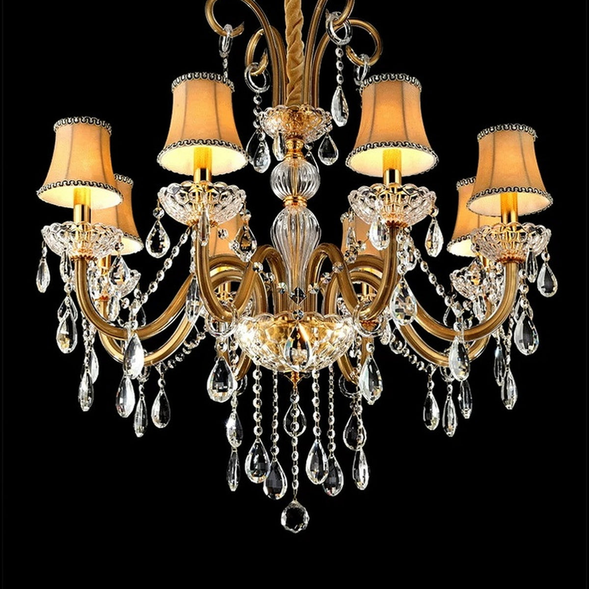 AM0738 — European Candle Crystal Chandelier for Living Rooms & Dining Rooms