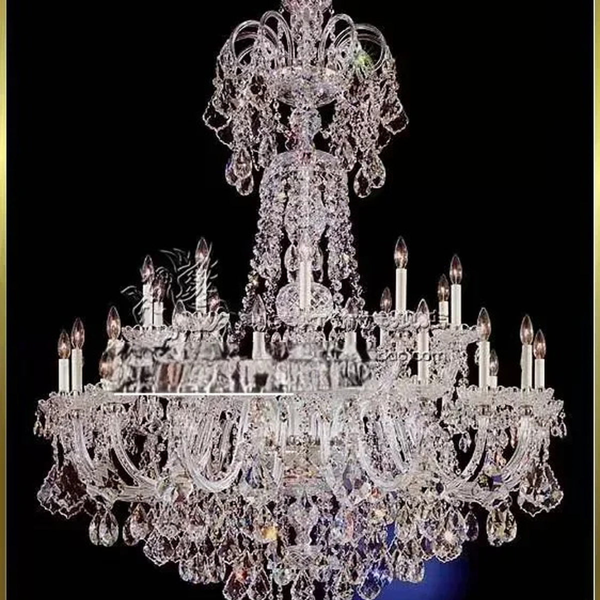 AM0725 — European Candle Stairwell Crystal Chandelier for Loft Spaces & Duplex Spaces