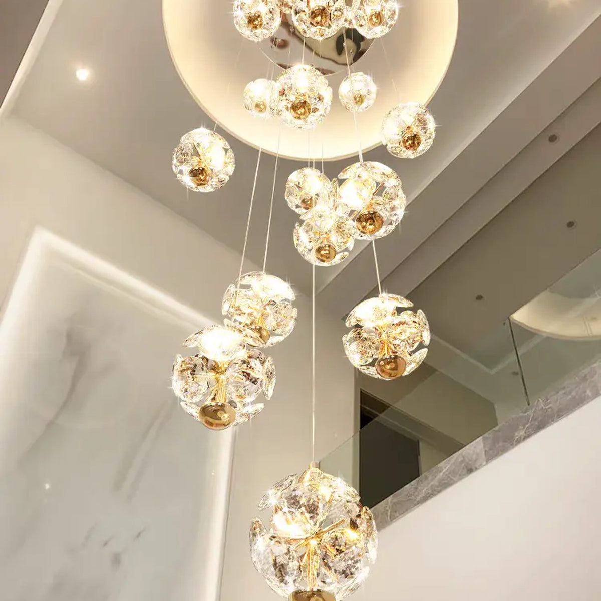 AM0515 — Light Luxury Crystal Chandelier for Living Rooms