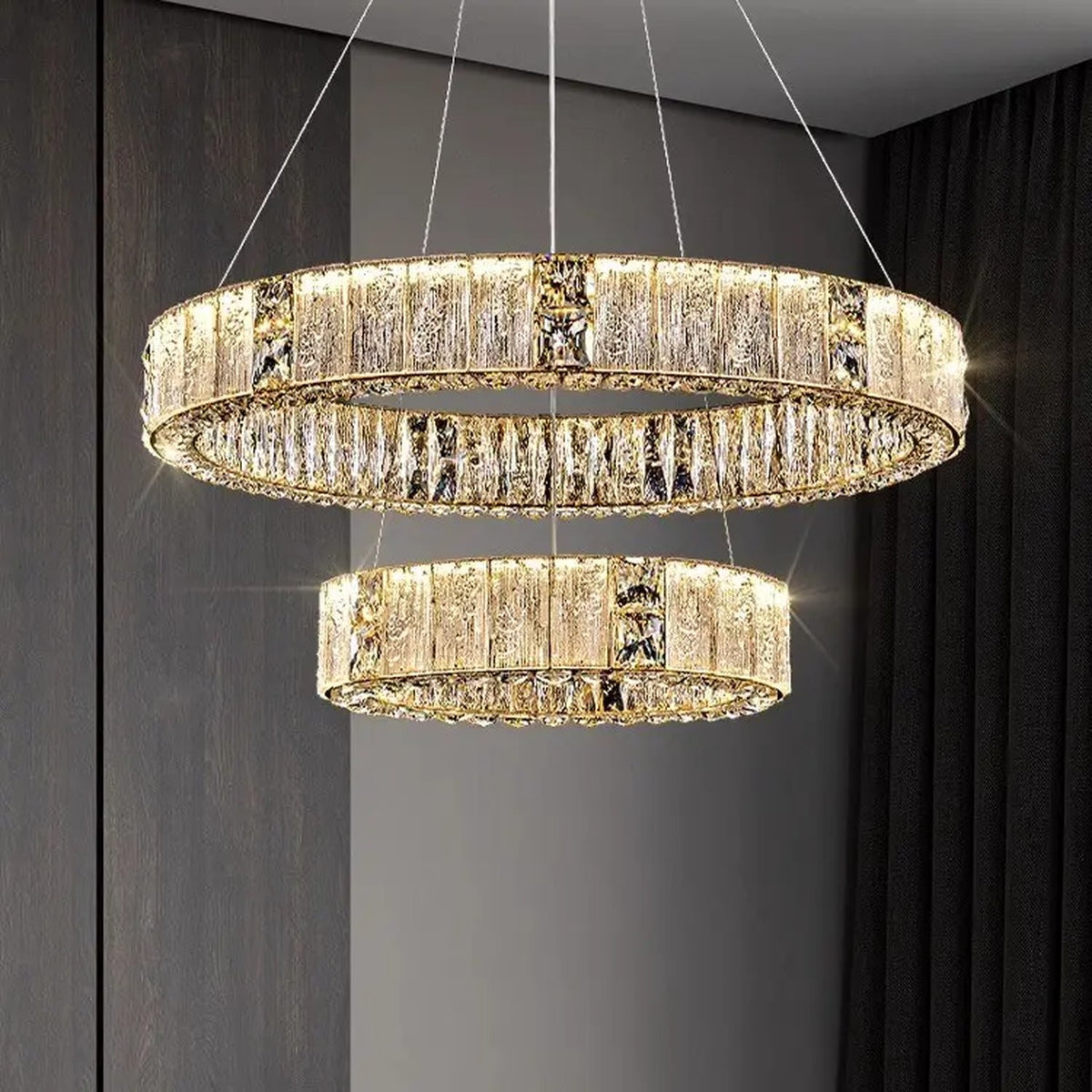 AM0653 — Modern Minimalist Crystal Chandelier for Living Rooms