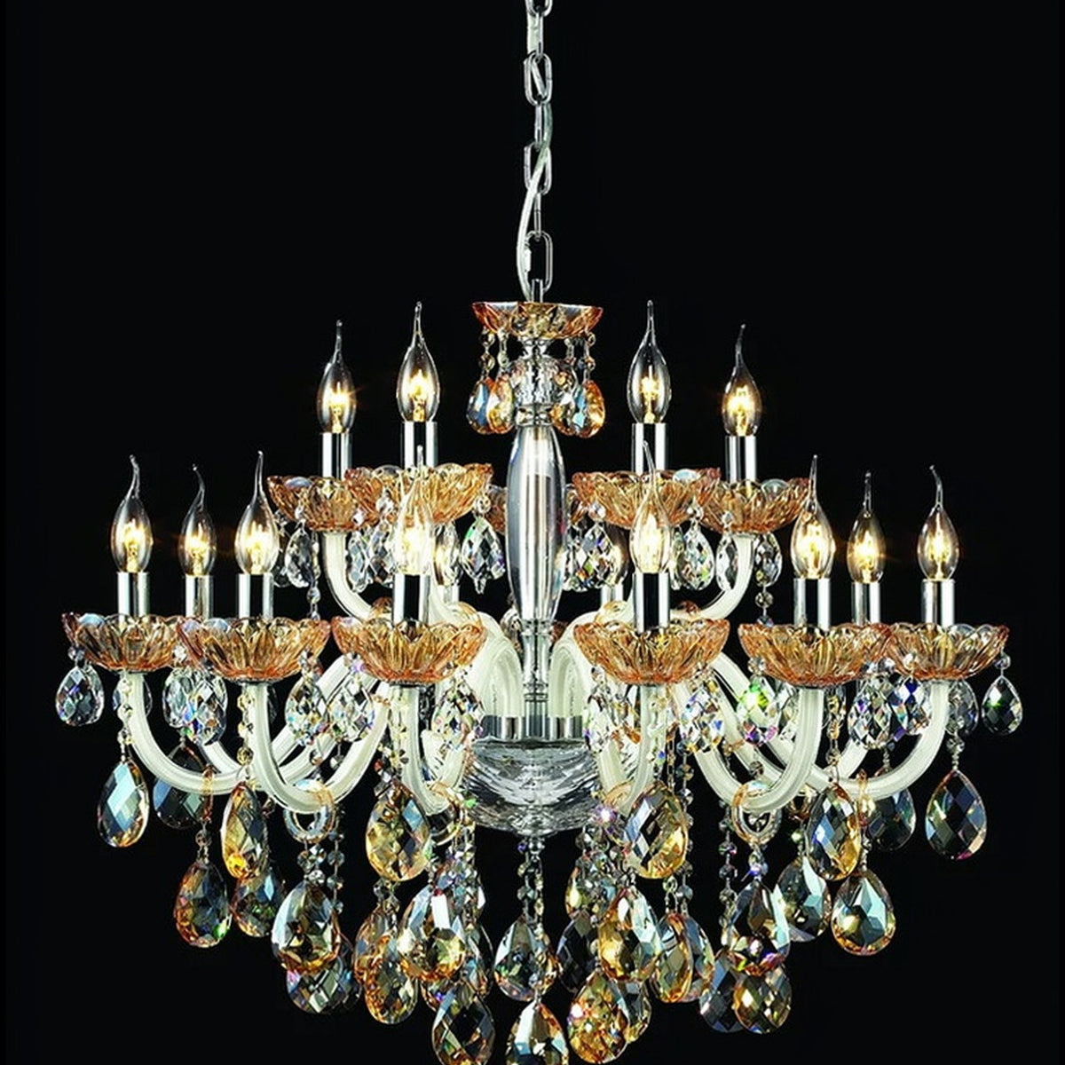AM0790 — European Candle Crystal Chandelier for Living Rooms & Dining Rooms