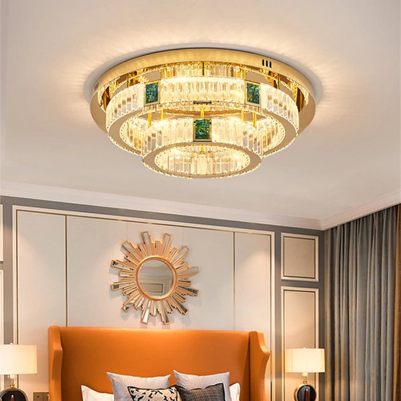 AM0113 · French Square Flush Mount Ceiling Light for Bedrooms · 8 Configurations — AM0113, view 3