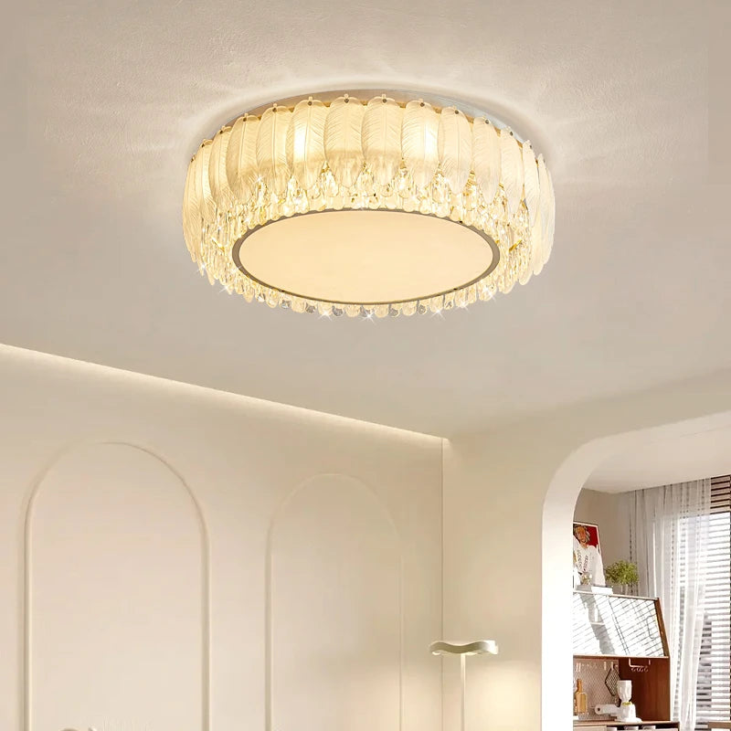 AM0094 · French Flush Mount Round Ceiling Light for Bedrooms · 8 Configurations — AM0094, view 3