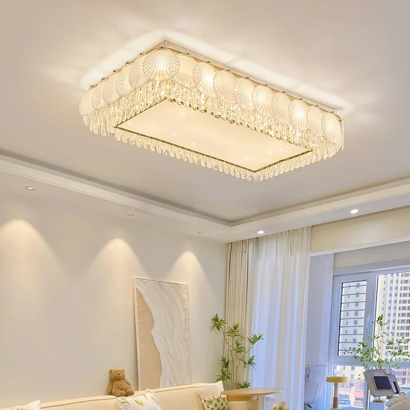 AM0105 · French Flush Mount Rectangular Ceiling Light for Bedrooms · 8 Configurations — AM0105, view 4