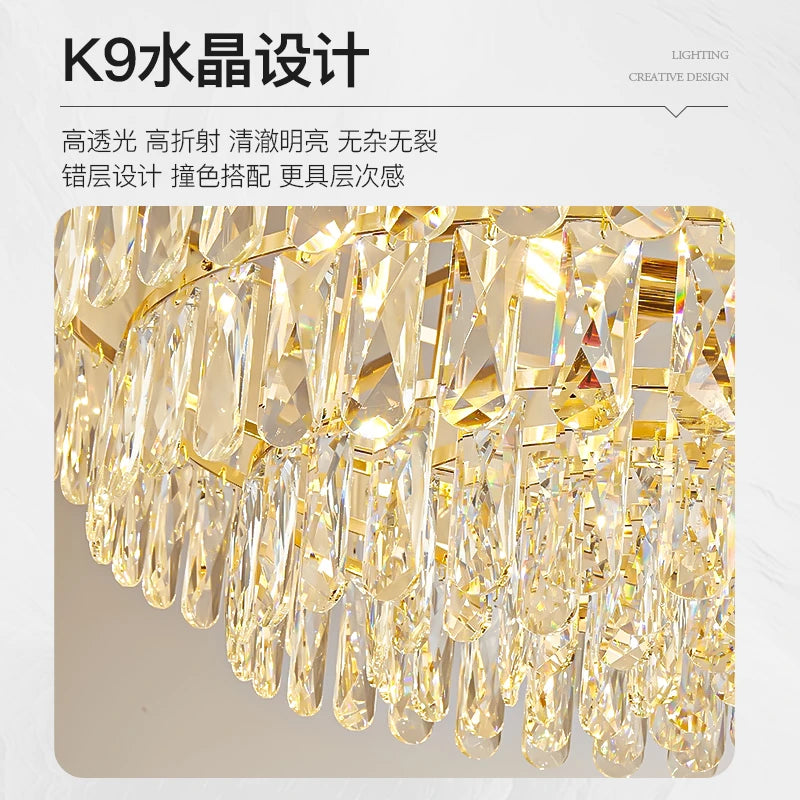 AM0064 · Modern Minimalist Cream-Tone Crystal Chandelier for Living Spaces — AM0064, view 3