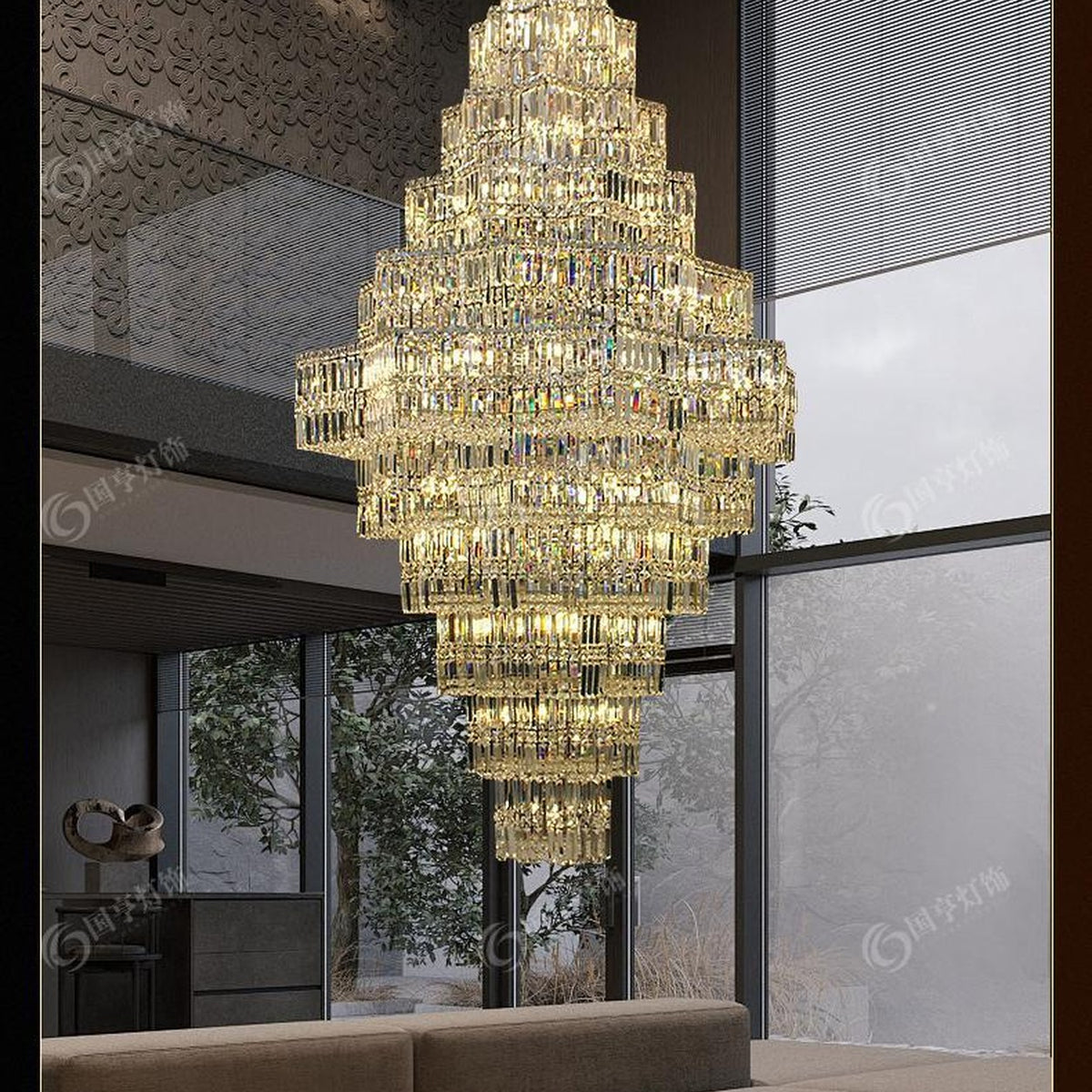 AM0488 — Light Luxury Crystal Chandelier for Living Rooms