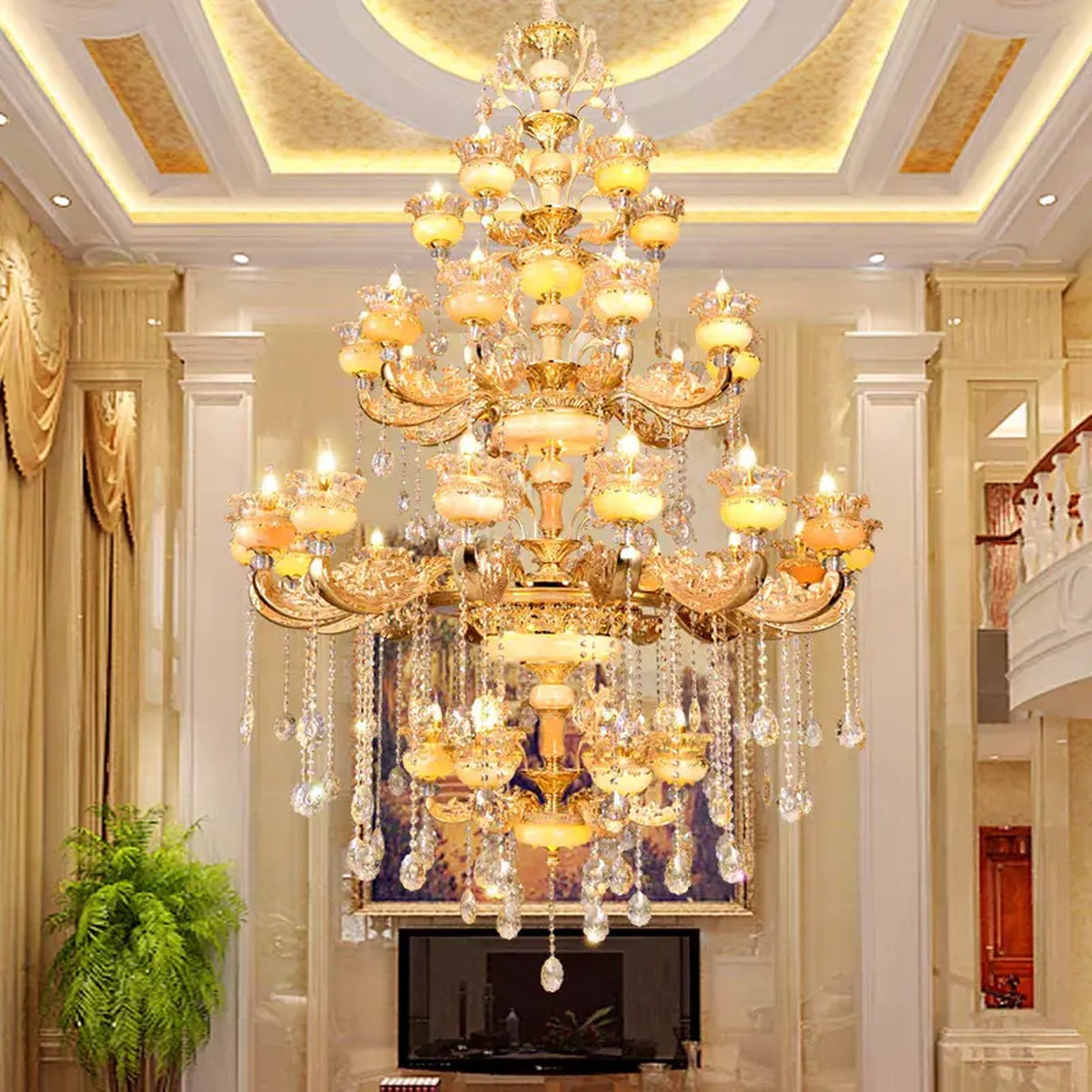 AM0677 — European Stairwell Crystal Chandelier for Living Rooms