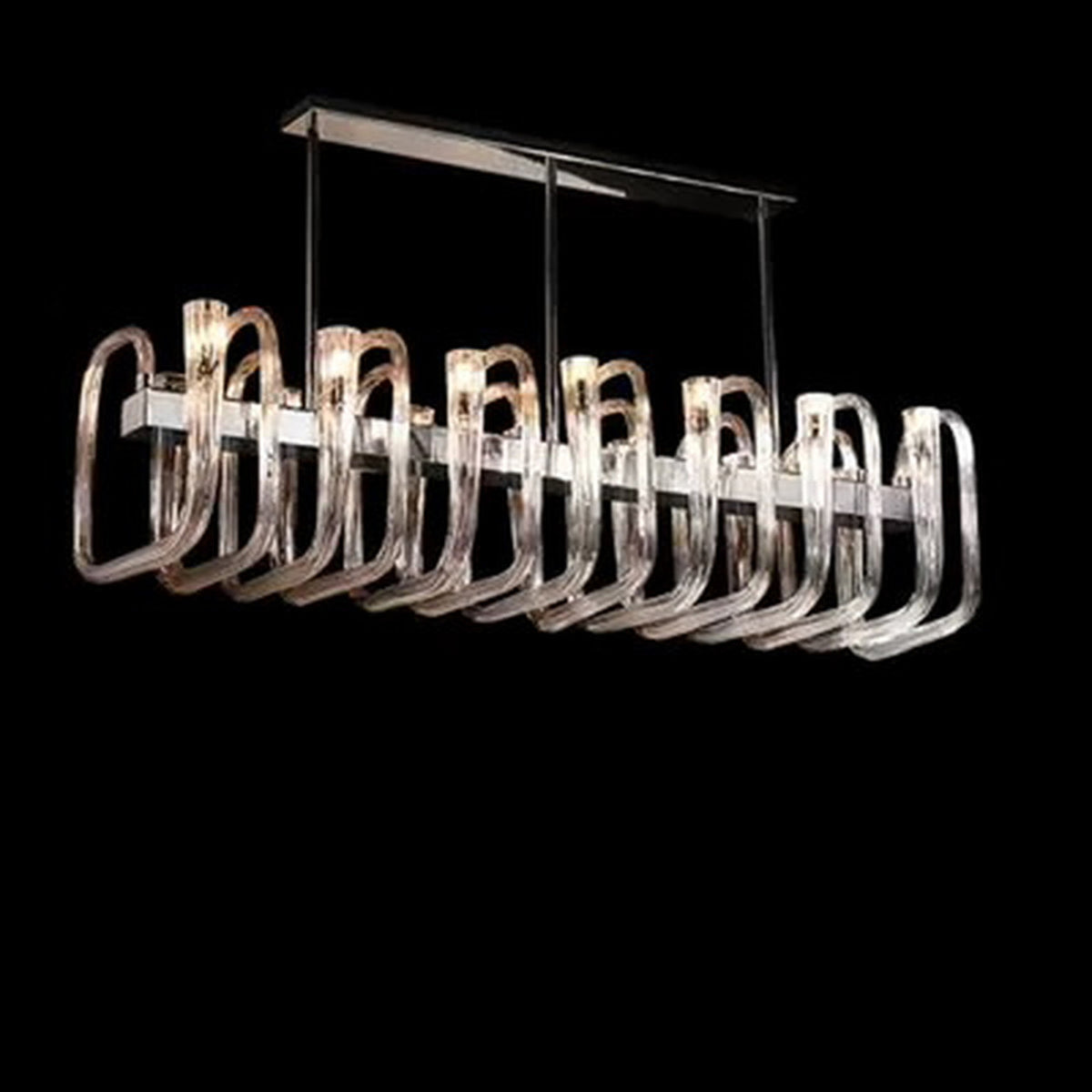 AM0829 — Postmodern Candle Crystal Glass Chandelier for Offices