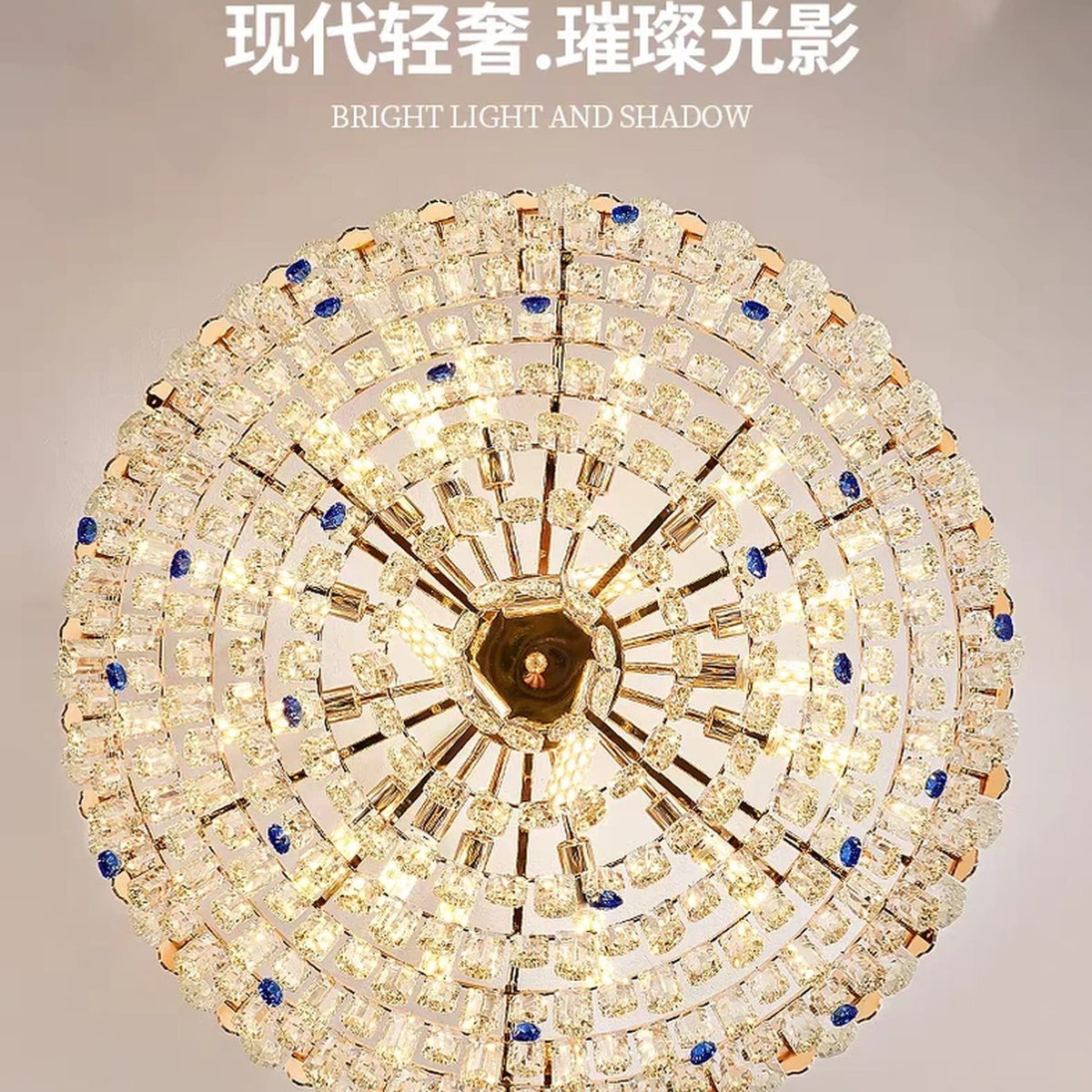 AM0687 — Light Luxury Crystal Chandelier for Living Rooms