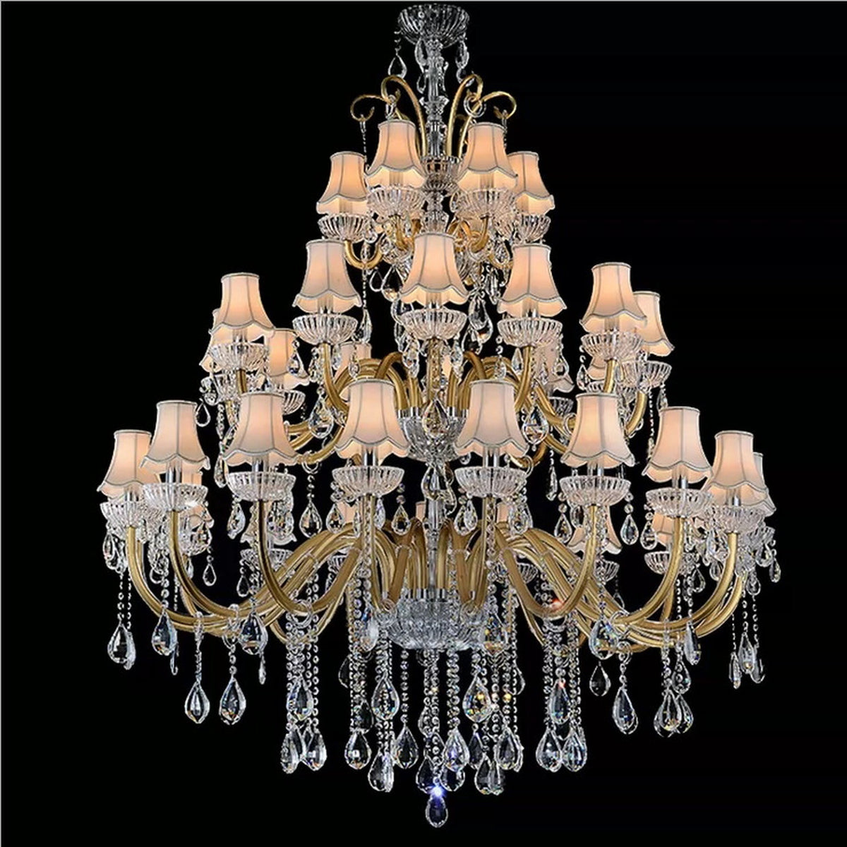 AM0783 — European Duplex Crystal Metal Chandelier for Living Rooms