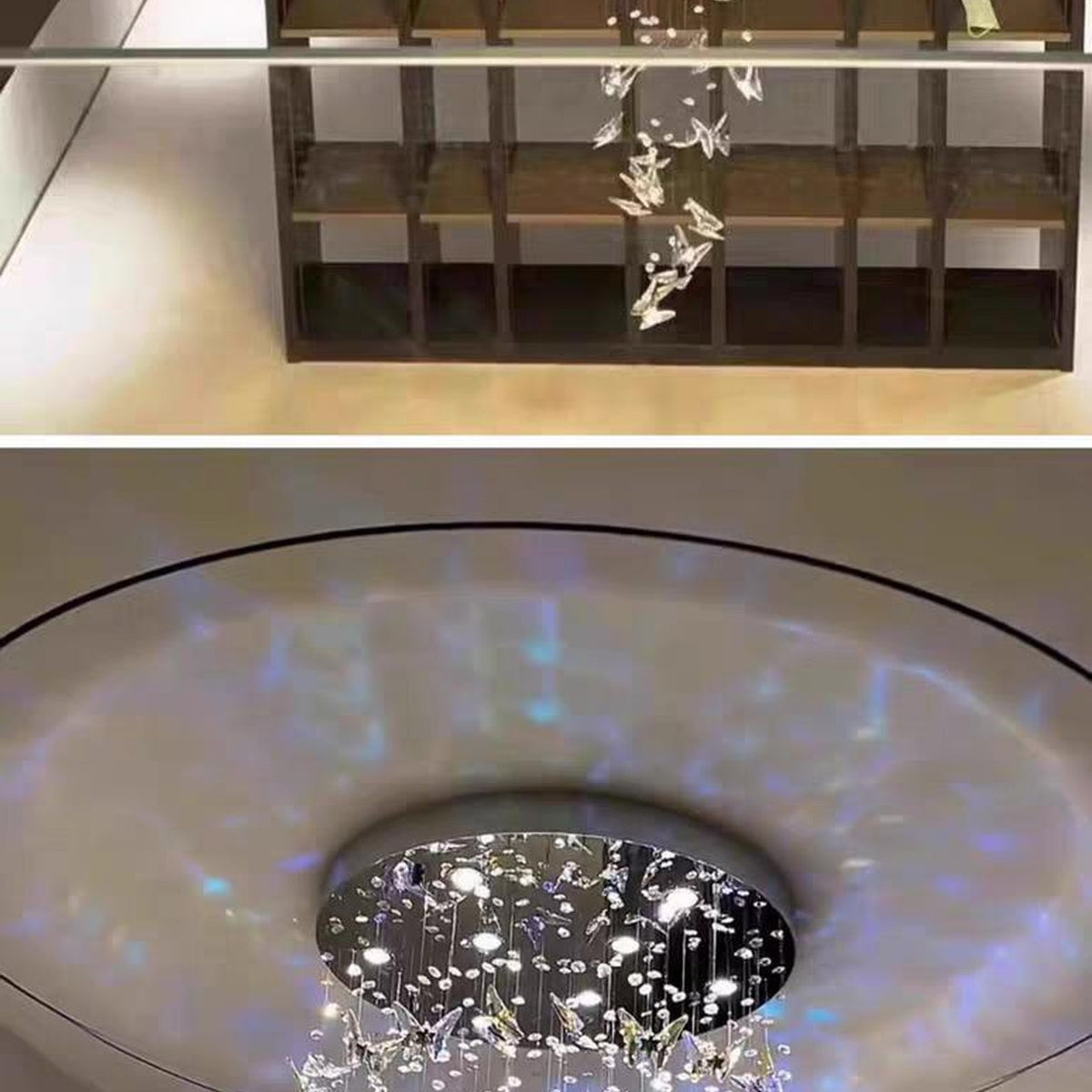 AM0490 — Spiral Staircase Crystal Chandelier for Living Rooms