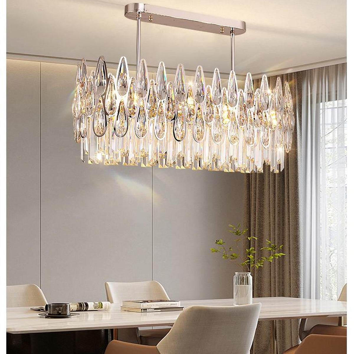 AM0638 — Light Luxury Round Crystal Chandelier for Living Rooms