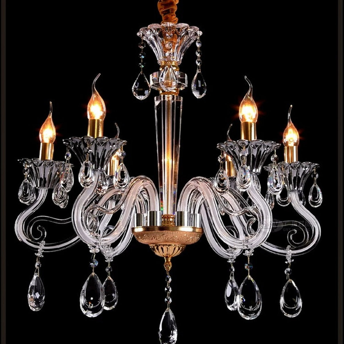 AM0759 — European Candle Crystal Chandelier for Retail Spaces & Gym Spaces
