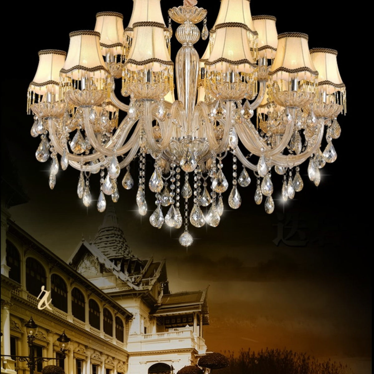 AM0765 — European Candle Crystal Chandelier for Kids' Rooms
