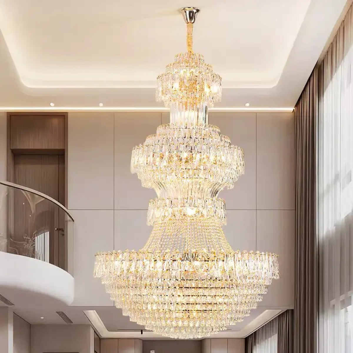 AM0540 — Light Luxury Crystal Chandelier for Living Rooms