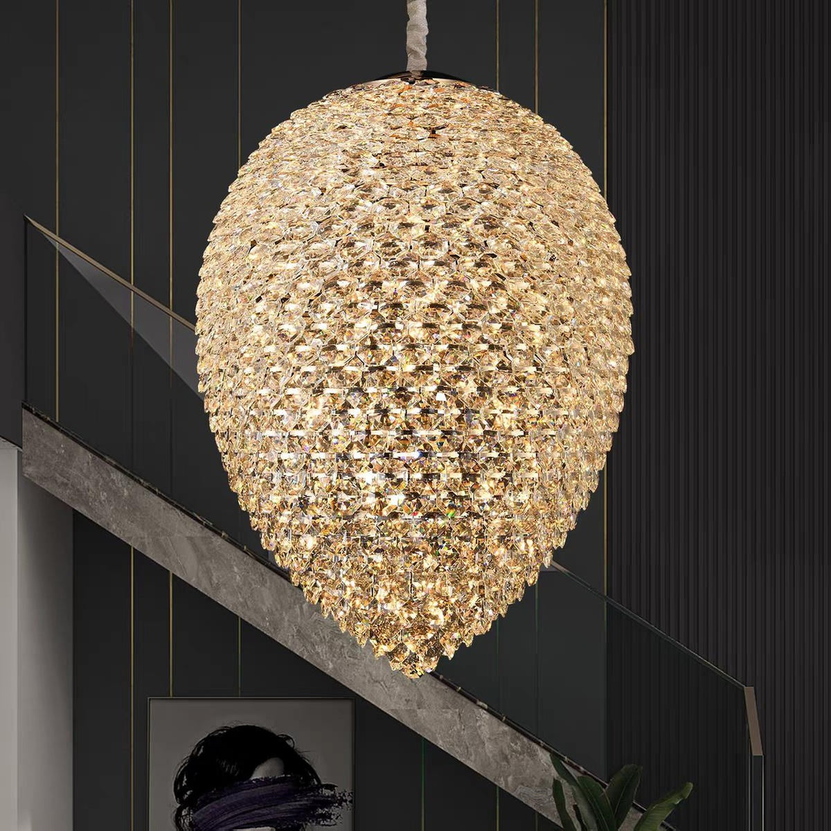 AM0672 — Modern Luxury Crystal Chandelier for Living Rooms