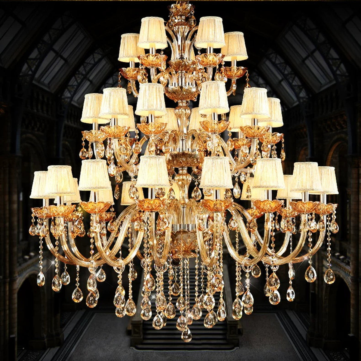AM0774 — European Candle Crystal Chandelier for Living Rooms & Dining Rooms