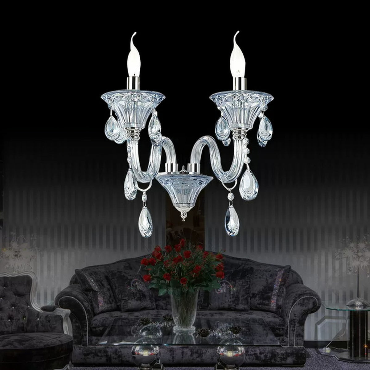 AM0719 — European French Crystal Wall Light for Living Rooms & Dining Rooms
