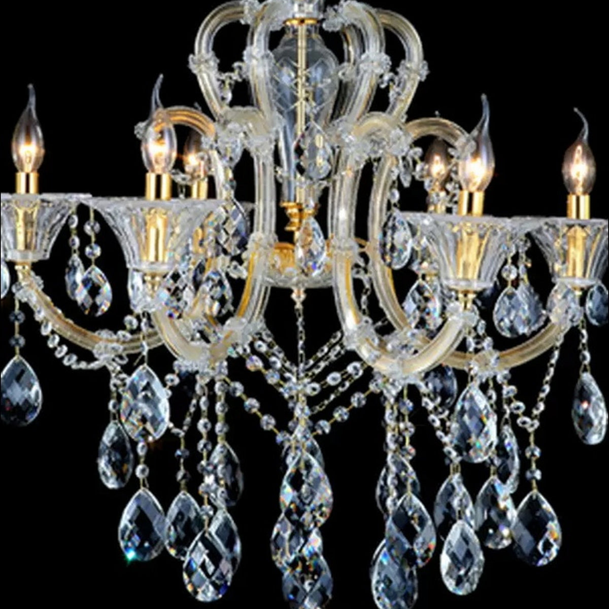 AM0773 — European Grand Hall Crystal Stainless Steel Chandelier for Living Rooms & Dining Rooms