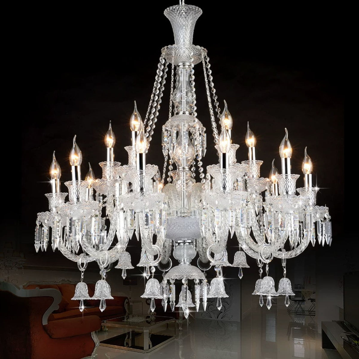 AM0798 — European Duplex Crystal Chandelier for Living Rooms & Dining Rooms