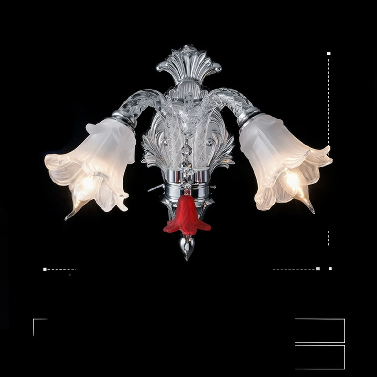 AM0841 — French Cream Crystal American Stainless Steel Chandelier for Living Rooms & Dining Rooms