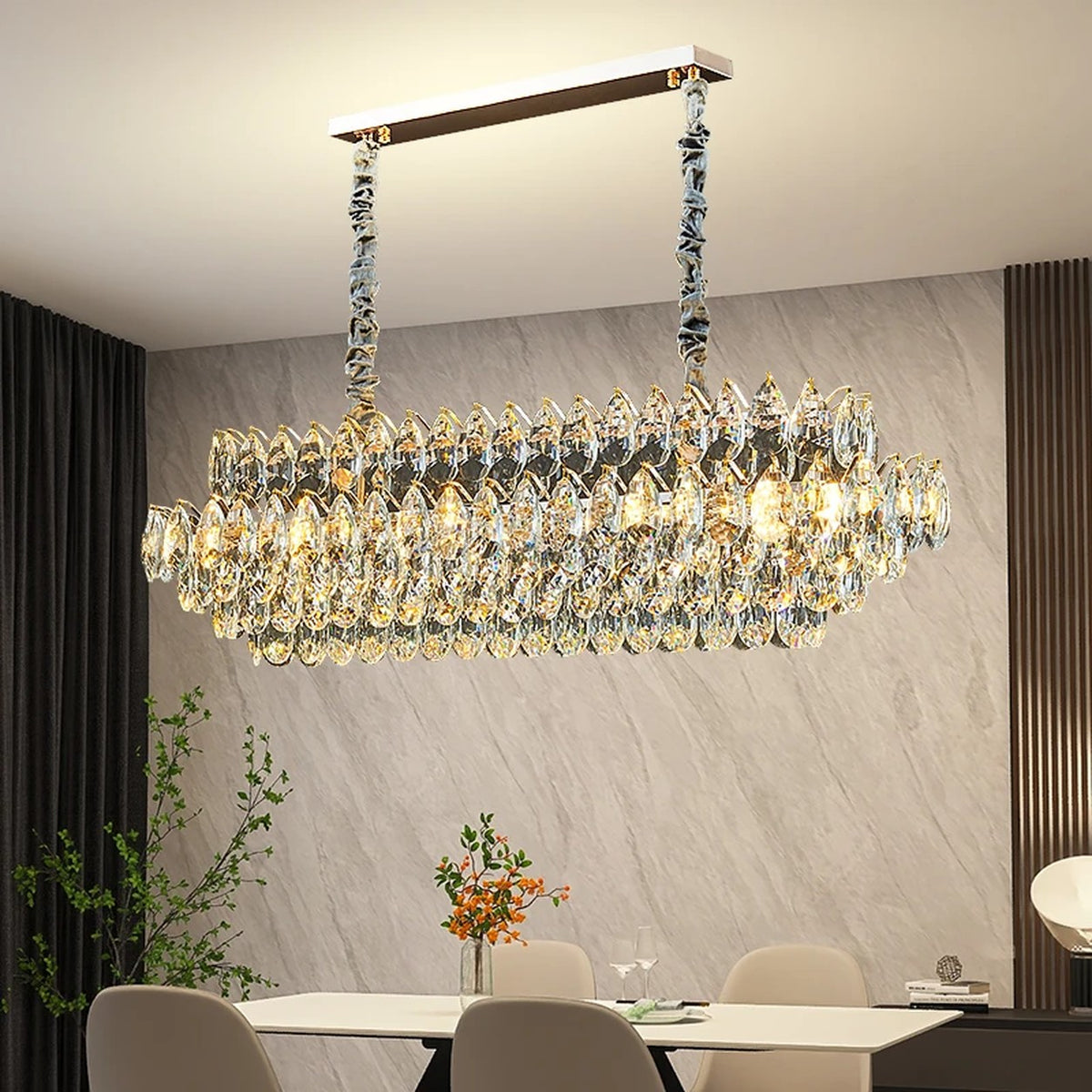 AM0492 — Light Luxury Crystal Chandelier for Living Rooms