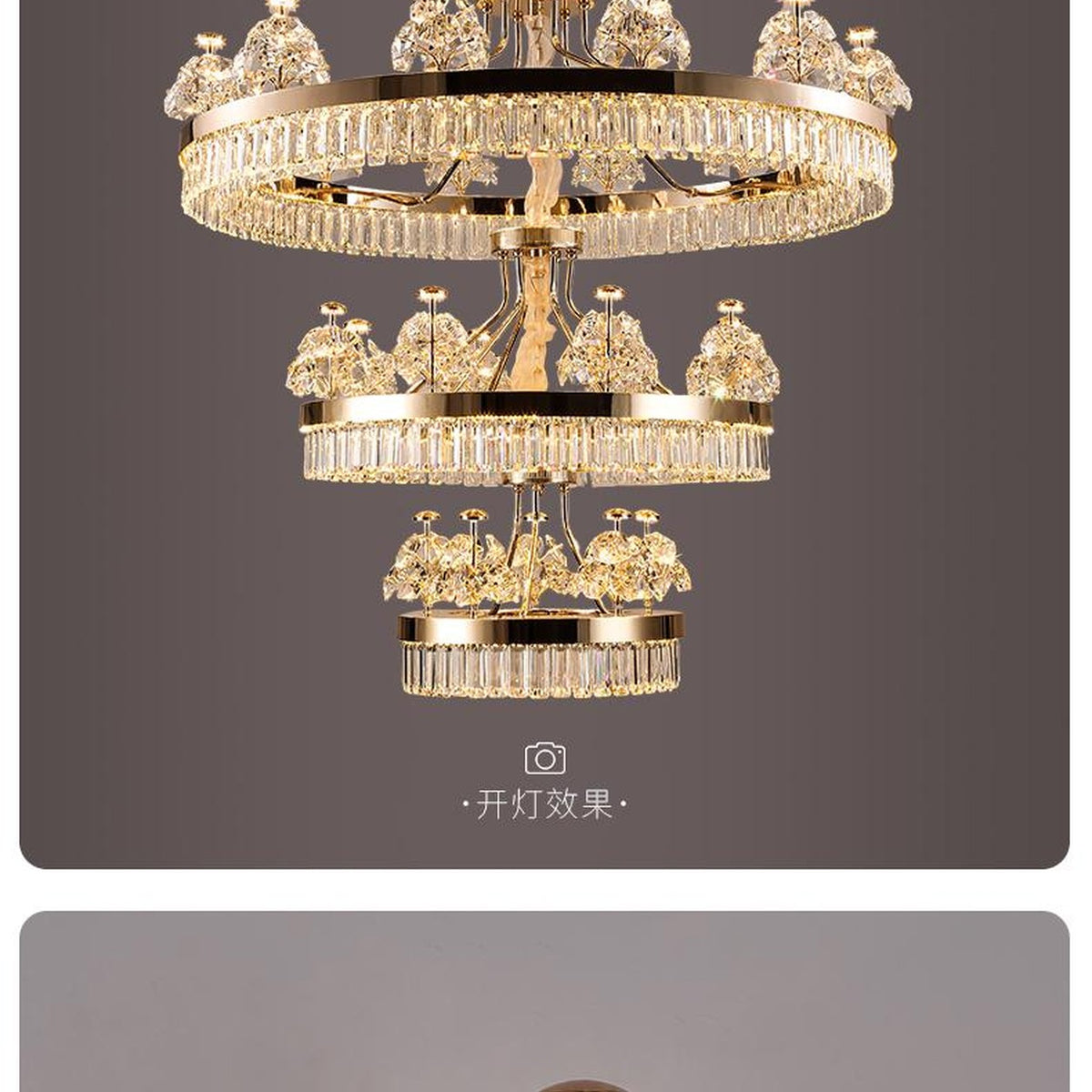 AM0520 — Postmodern Round Crystal Chandelier for Living Rooms