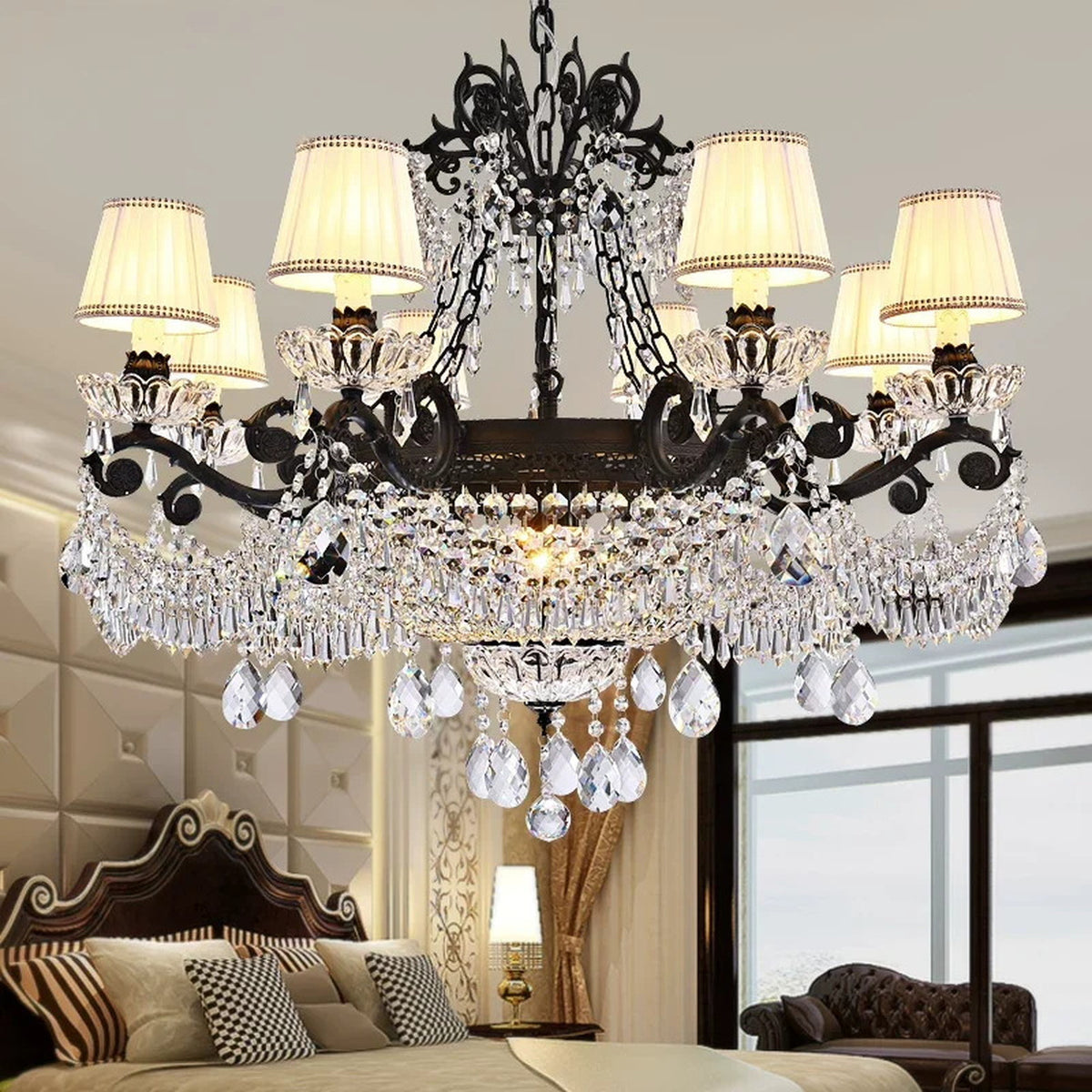 AM0800 — European Wrought-Iron American Crystal Chandelier for Living Rooms & Dining Rooms