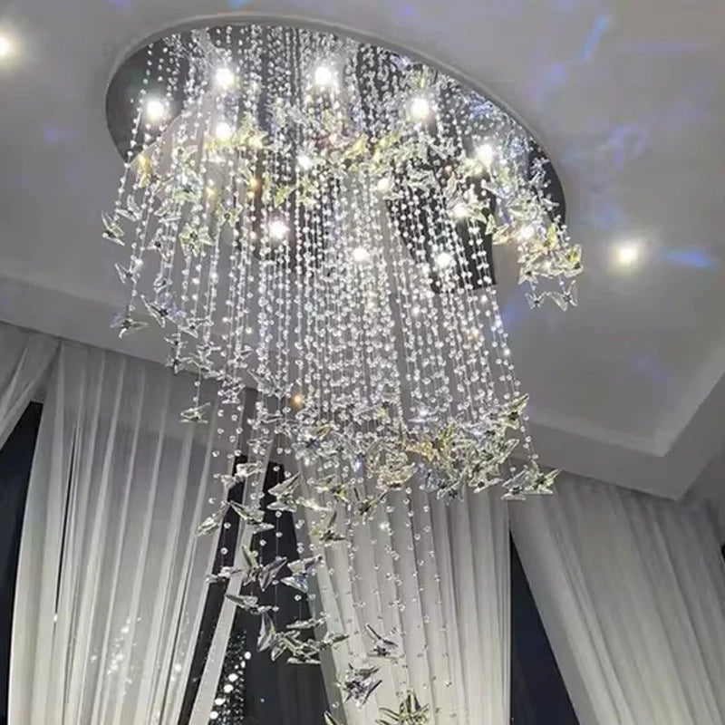 AM0007 · Modern Butterfly Crystal Chandelier for Double-Height Spaces · 12 Configurations — AM0007, view 5