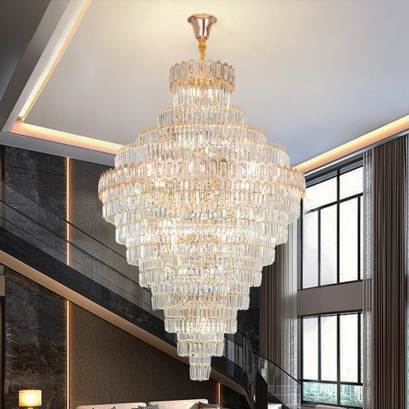 AM0125 · Stairwell Extended-Drop Crystal Chandelier for Double-Height Spaces — AM0125, view 5