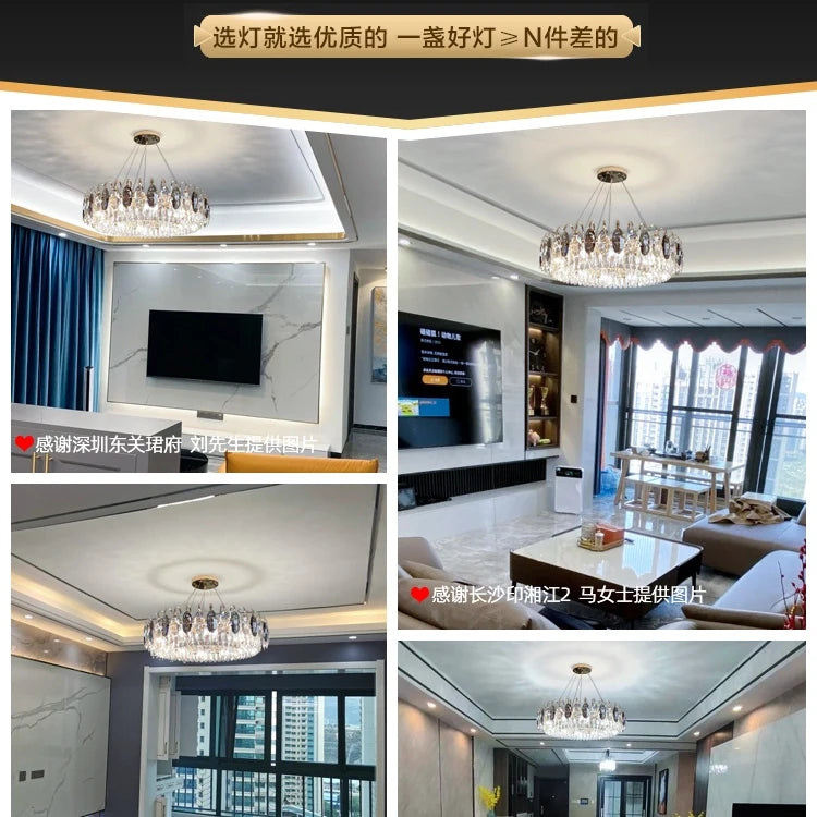 AM0027 · Modern Minimalist Crystal Chandelier for Dining Rooms · 8 Configurations — AM0027, view 5