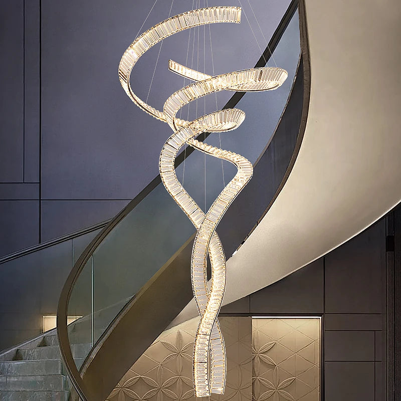 AM0011 · Modern Minimalist Mermaid Inspired Crystal Chandelier for Living Spaces — AM0011, view 5