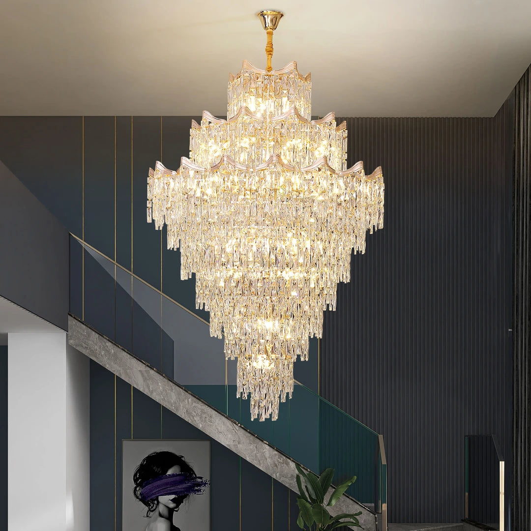 AM0003 · French Stairwell Crystal Chandelier for Double-Height Spaces · 6 Configurations — AM0003, view 5