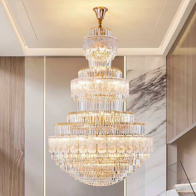 AM0004 · Modern Stairwell Crystal Chandelier for Double-Height Spaces · 6 Configurations — AM0004, view 5