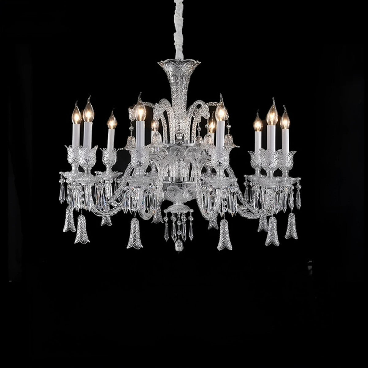 AM0864 — European Duplex Crystal Stainless Steel Chandelier for Living Rooms & Dining Rooms