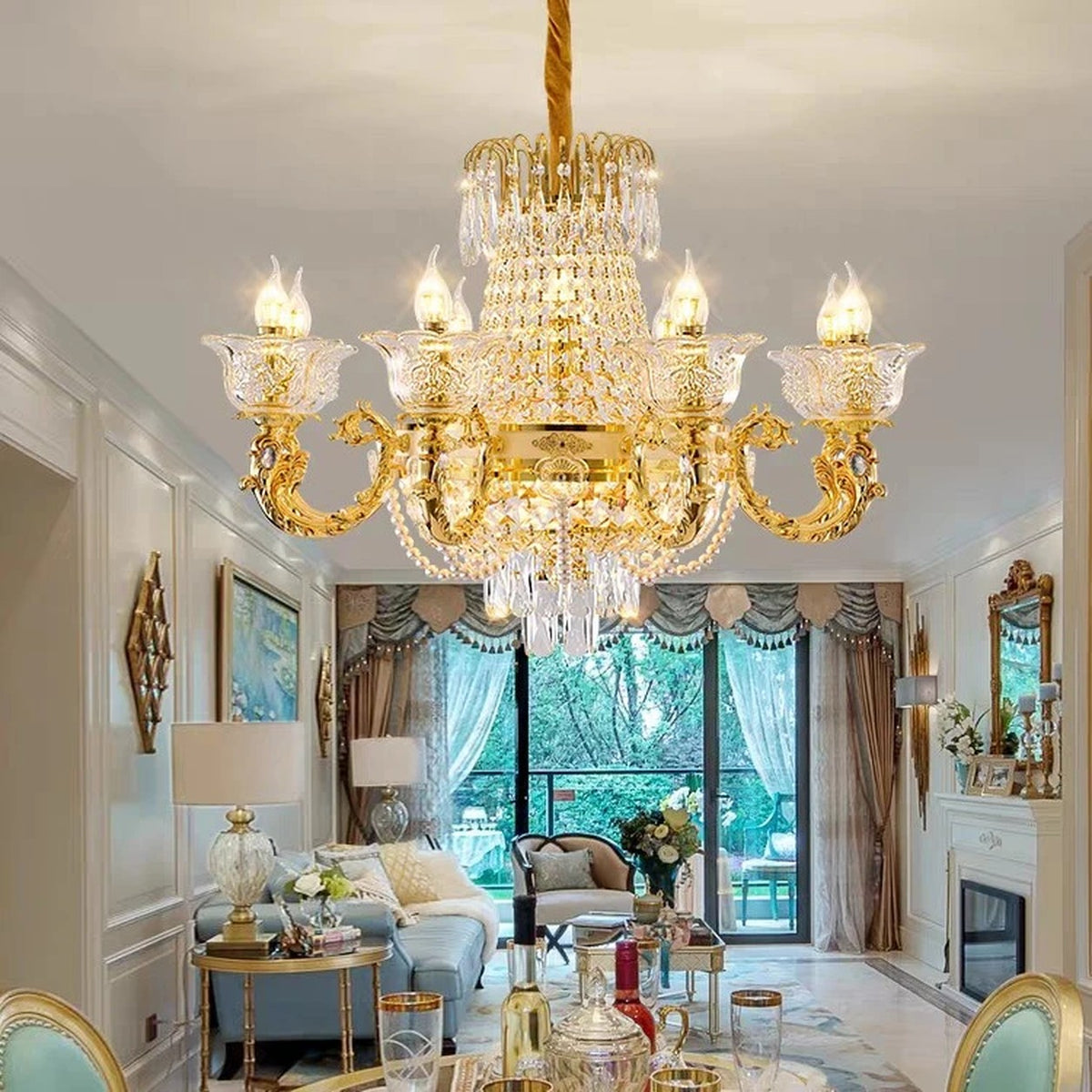 AM0669 — Modern Luxury Crystal Chandelier for Living Rooms