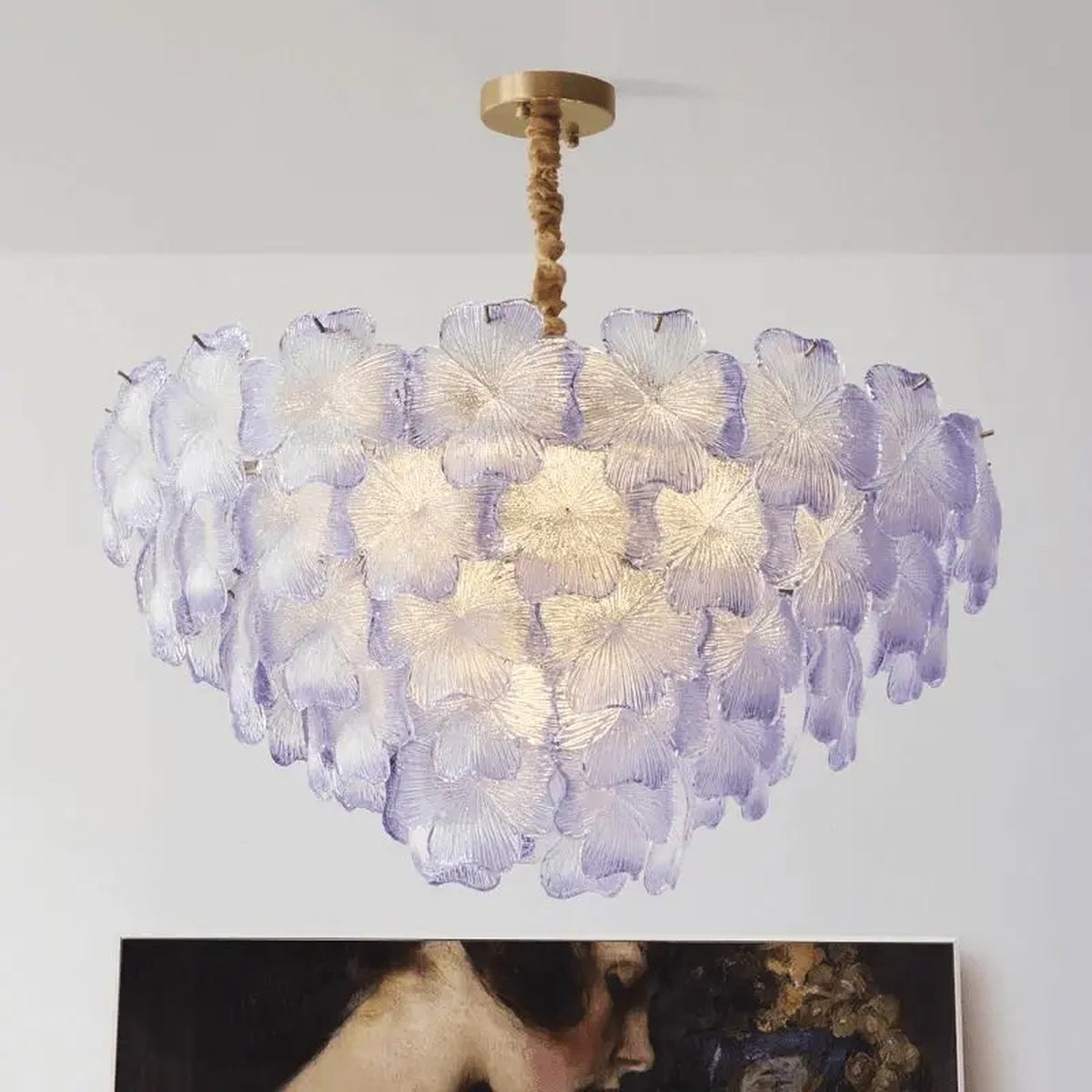 AM0622 — Light Luxury Floral Crystal Chandelier for Living Rooms