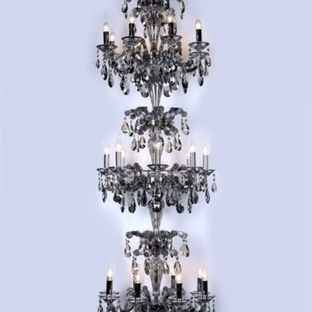 AM0750 — Modern Minimalist Stairwell Duplex Crystal Chandelier for Living Rooms