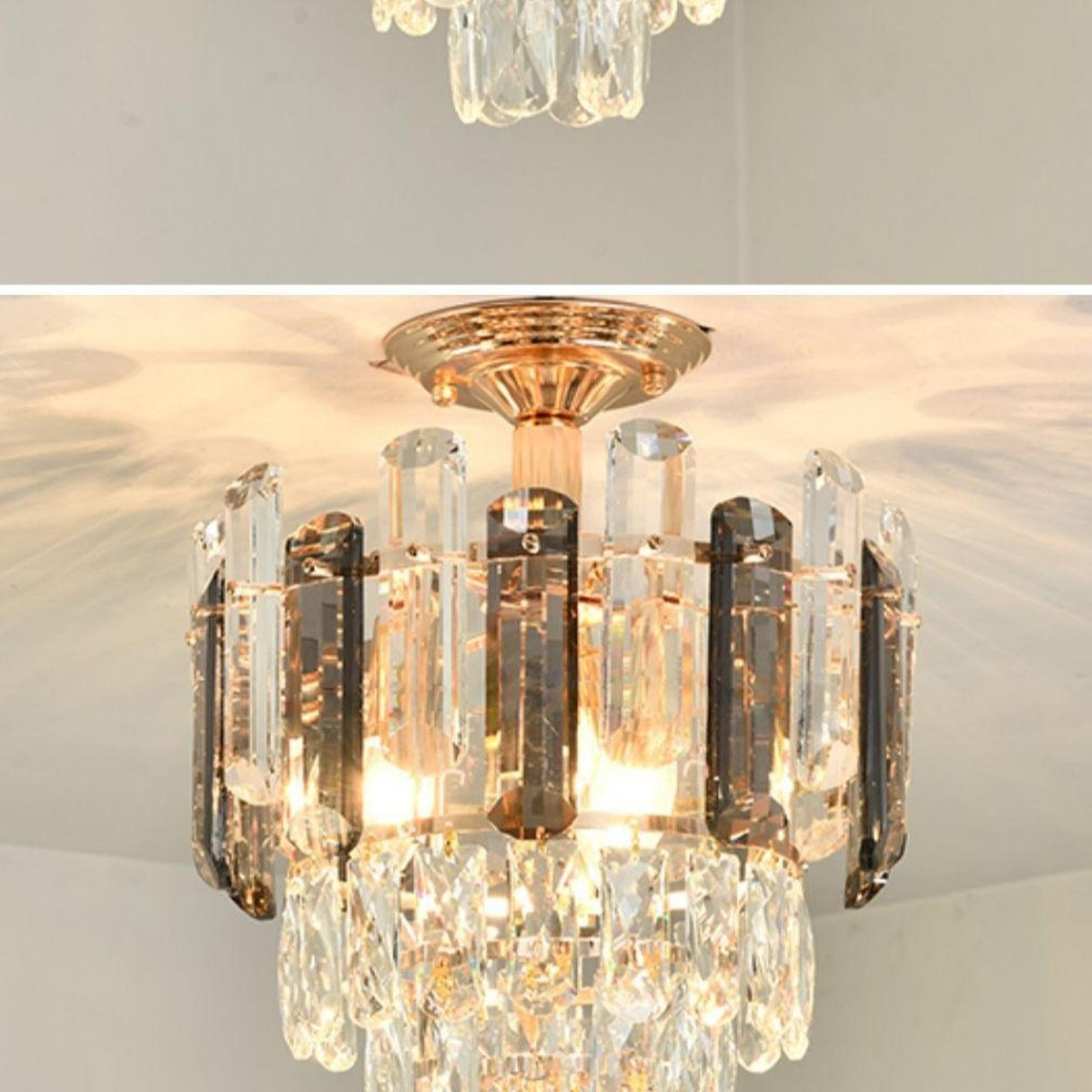 AM0498 — Modern Minimalist Stairwell Crystal Chandelier for Stairwells