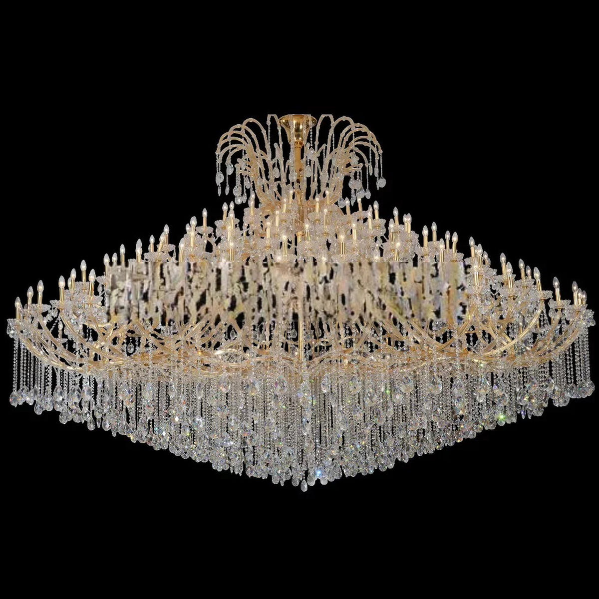 AM0818 — European Stairwell Duplex Crystal Chandelier for Living Rooms & Dining Rooms