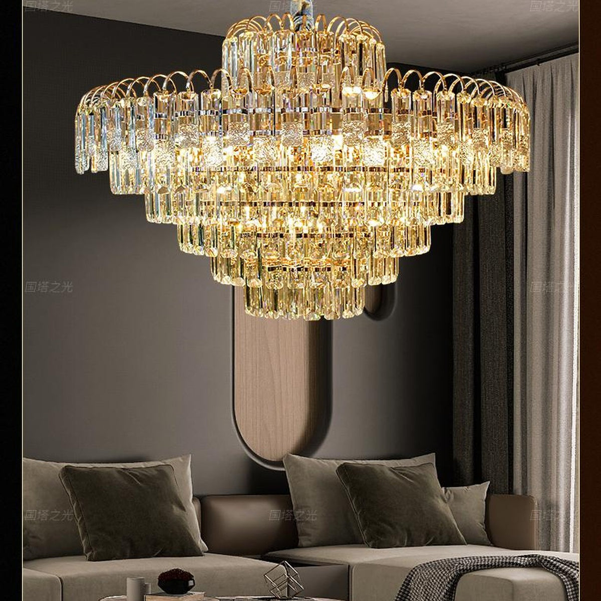 AM0489 — Luxury Crystal Chandelier for Living Rooms