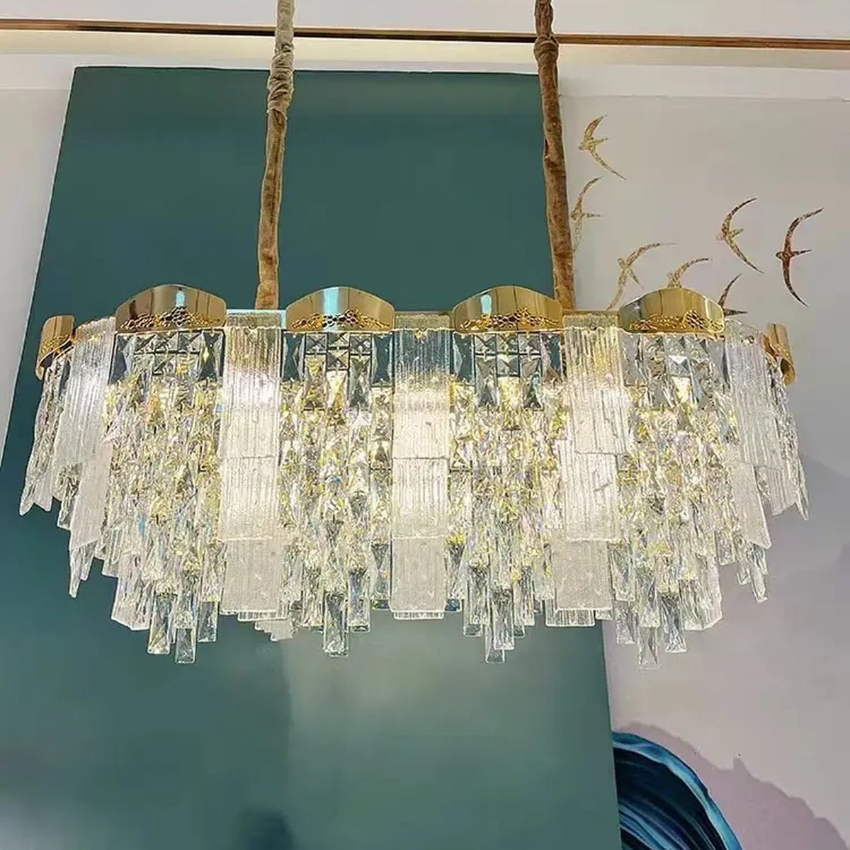AM0695 — Modern Minimalist Crystal Chandelier for Living Rooms