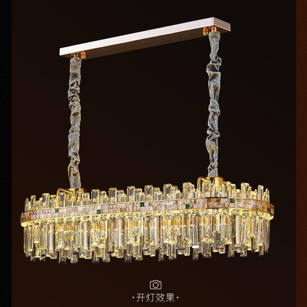 AM0567 — Light Luxury Shell Imported K9 Crystal Chandelier for Living Rooms