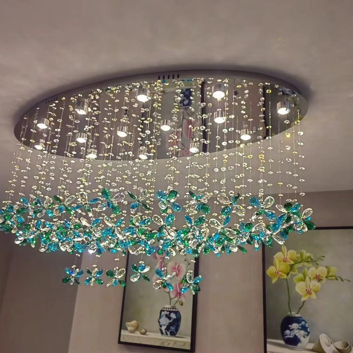 AM0674 — Modern Minimalist Crystal Ceiling Light for Living Rooms