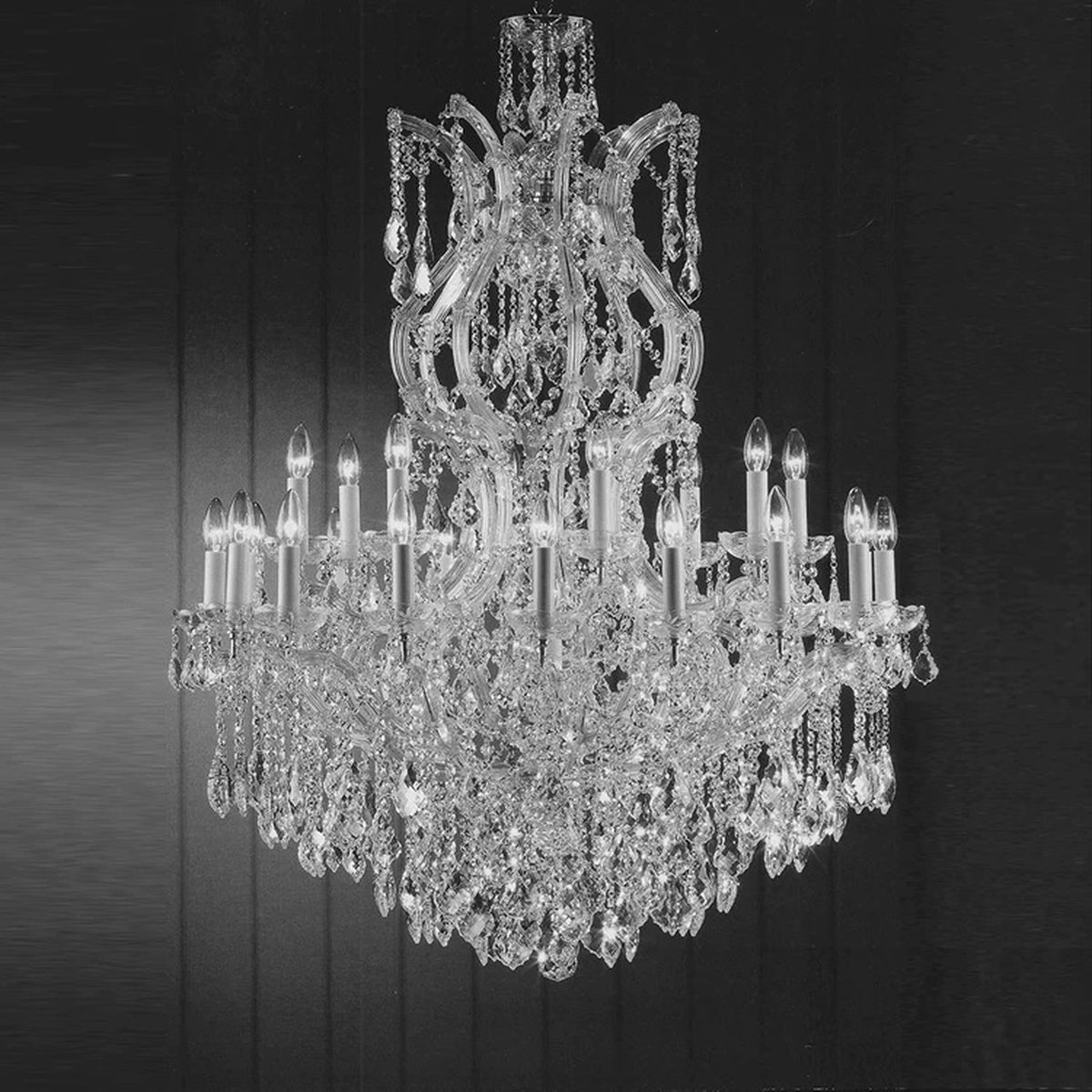 AM0808 — European Candle Crystal Chandelier for Loft Spaces & Duplex Spaces