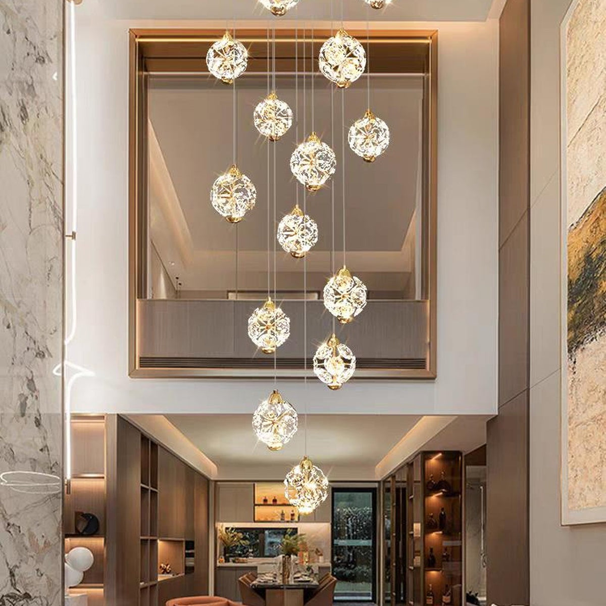 AM0515 — Light Luxury Crystal Chandelier for Living Rooms