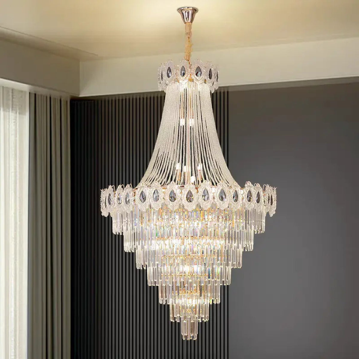 AM0684 — Light Luxury Crystal Chandelier for Living Rooms