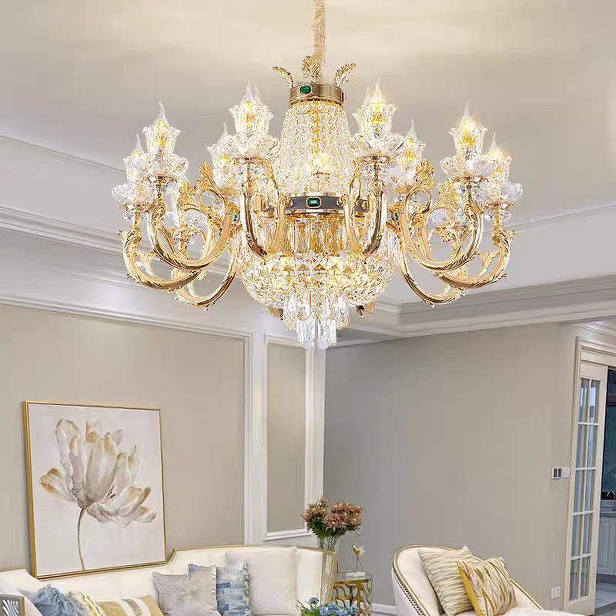 AM0678 — Light Luxury Crystal Chandelier for Living Rooms